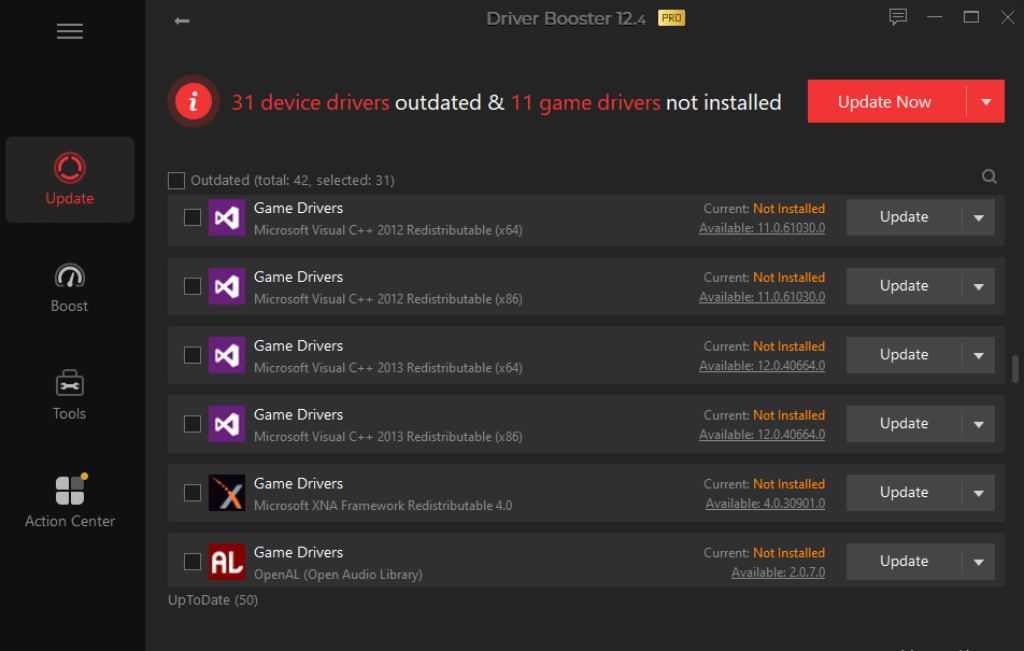 Driver Booster Pro - Game Drivers Scan