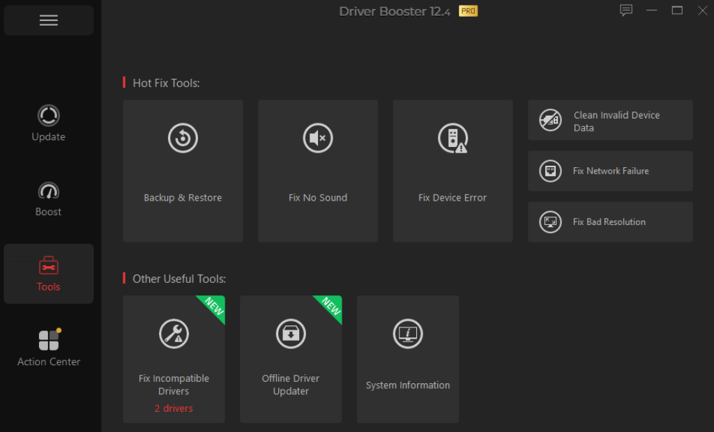 Driver Booster Pro Tools